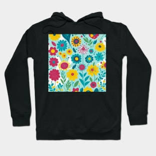 Whimsy Floral Fiesta Pattern Hoodie